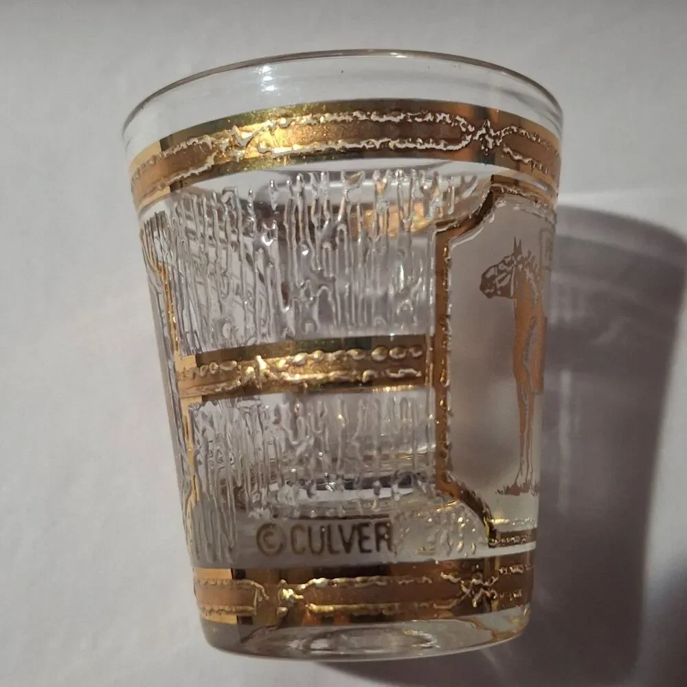 Culver 22K Gold Shot Glass Pete Draft Horse USA Gentle Giants Phoenix Zoo AZ